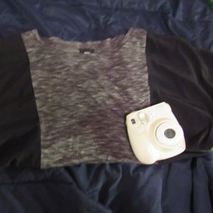 Black and Grey Activewear Top